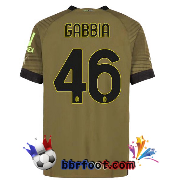 Maillot Foot AC Milan (GABBIA 46) Third Marron 2022/2023