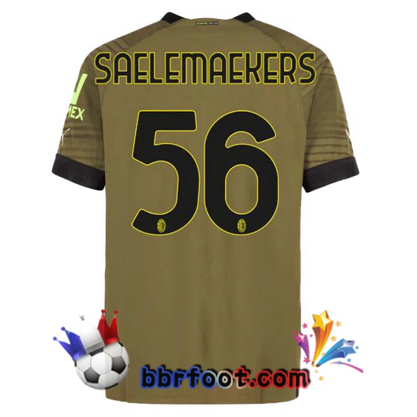 Maillot Foot AC Milan (SAELEMAEKERS 56) Third Marron 2022/2023