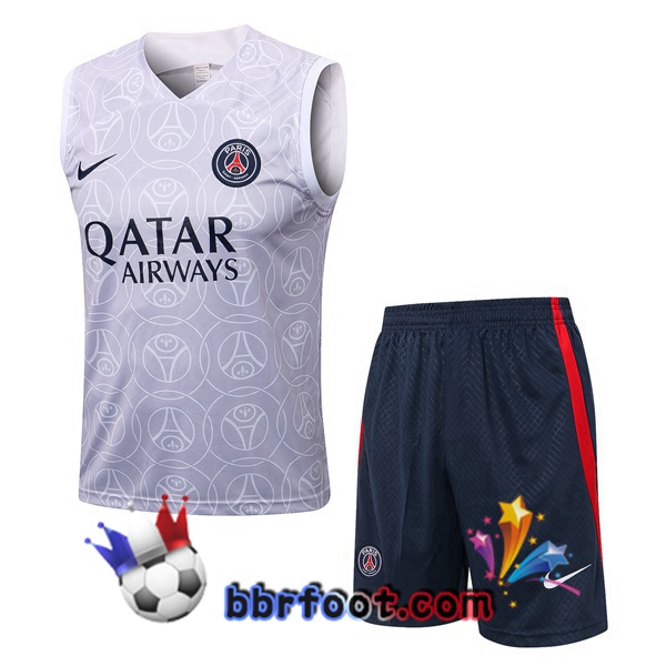 Gilet Foot Paris PSG + Shorts Blanc 2022/2023