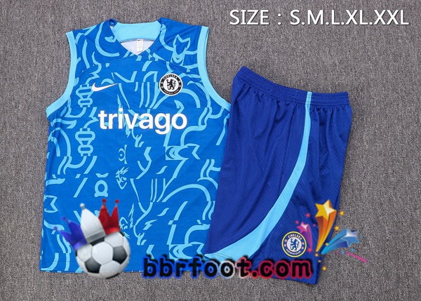 Gilet Foot FC Chelsea + Shorts Bleu 2022/2023
