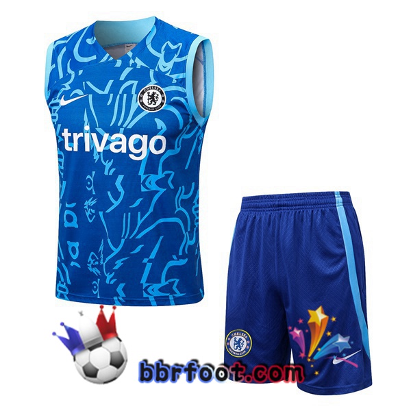 Gilet Foot FC Chelsea + Shorts Bleu 2022/2023