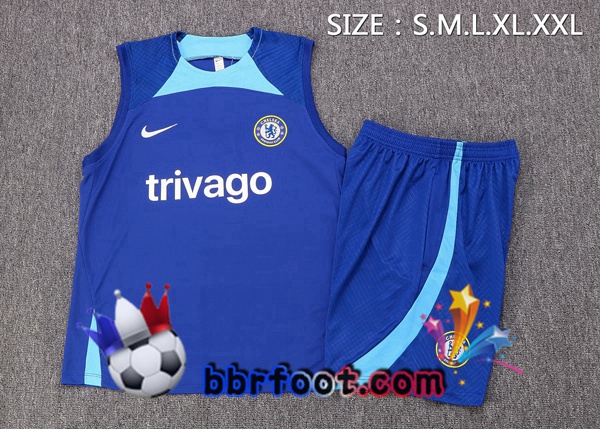 Gilet Foot FC Chelsea + Shorts Bleu 2022/2023