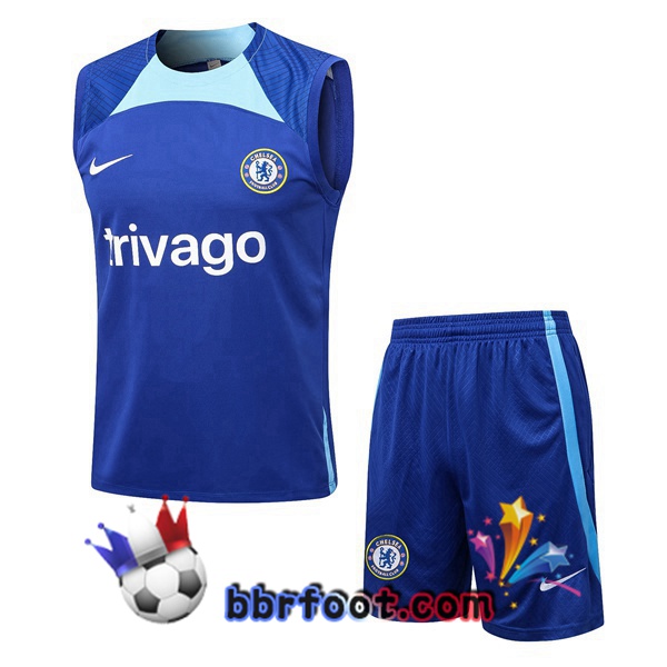 Gilet Foot FC Chelsea + Shorts Bleu 2022/2023