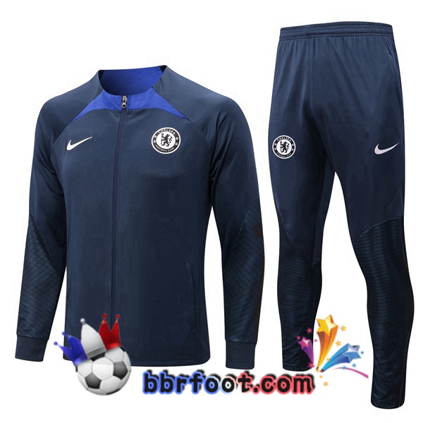Veste Survetement Foot FC Chelsea Bleu Royal 2022/2023