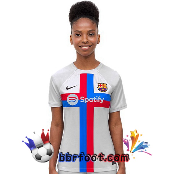 Maillot Foot FC Barcelone Femme Third Gris 2022/2023