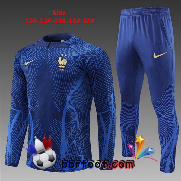 Survetement Foot France Enfant Bleu Royal 2022/2023