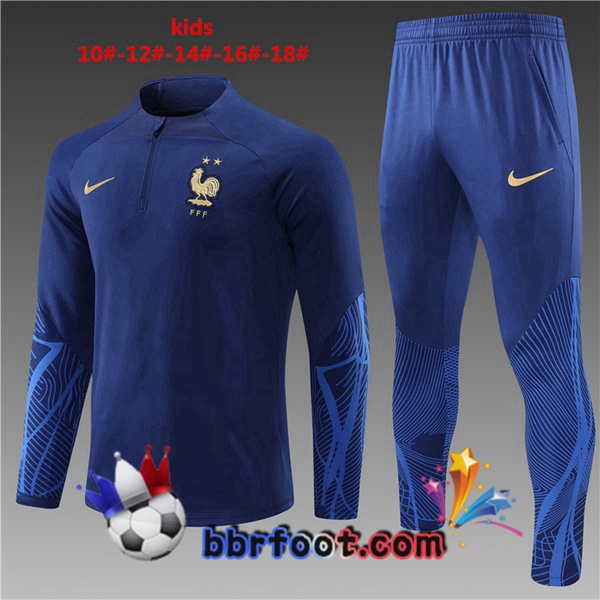 Survetement Foot France Enfant Bleu Royal 2022/2023