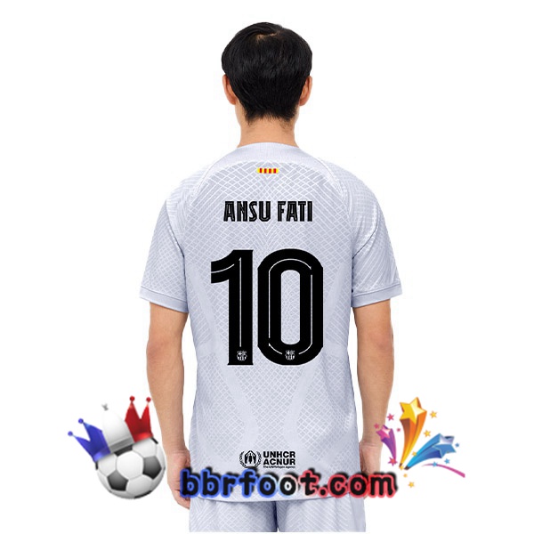 Maillot Foot FC Barcelone (ANSU FATI 10) Third Gris 2022/2023
