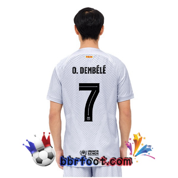 Maillot Foot FC Barcelone (O. DEMBÉLÉ 7) Third Gris 2022/2023