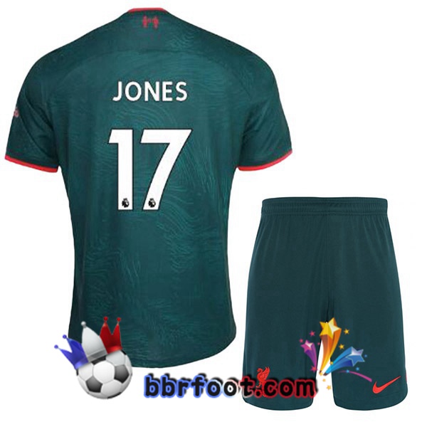 Maillot Foot FC Liverpool (JONES 17) Enfant Third Vert 2022/2023