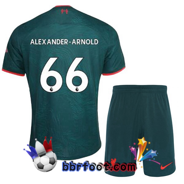 Maillot Foot FC Liverpool (ALEXANDER-ARNOLD 66) Enfant Third Vert 2022/2023