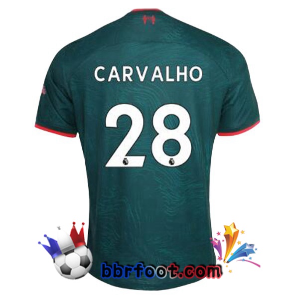 Maillot Foot FC Liverpool (CARVALHO 28) Third Vert 2022/2023