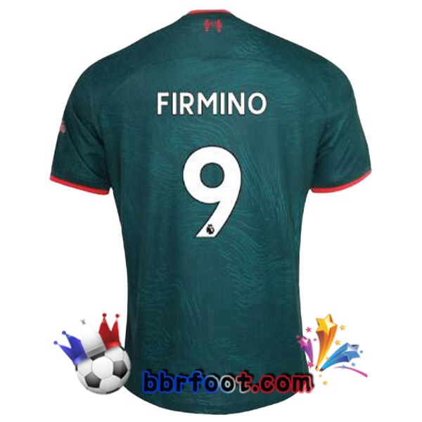 Maillot Foot FC Liverpool (FIRMINO 9) Third Vert 2022/2023