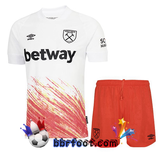 Maillot Foot West Ham Enfant Third Blanc Rouge 2022/2023