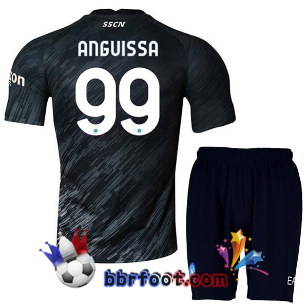 Maillot Foot SSC Naples (Anguissa 99) Enfant Third Noir 2022/2023