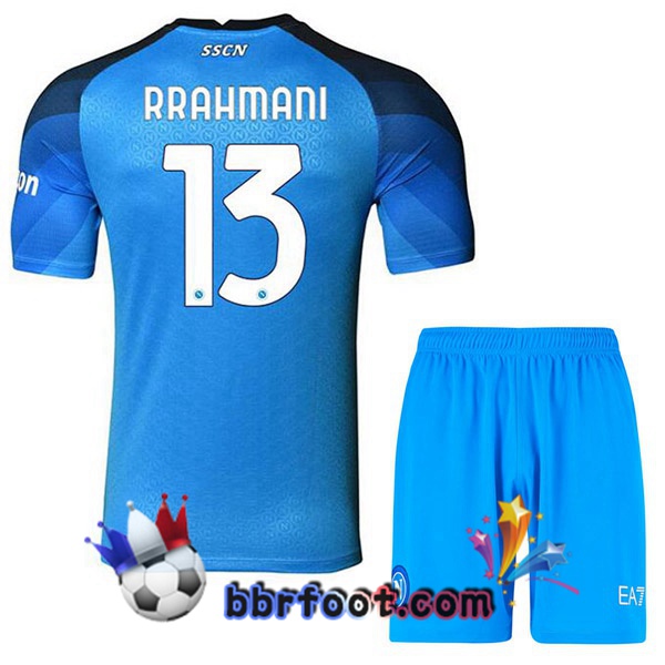 Maillot Foot SSC Naples (Rrahmani 13) Enfant Domicile Bleu 2022/2023