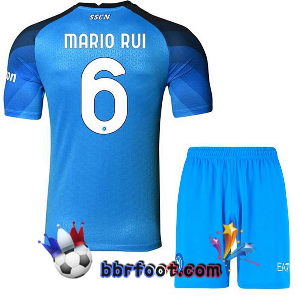 Maillot Foot SSC Naples (Mario Rui 6) Enfant Domicile Bleu 2022/2023