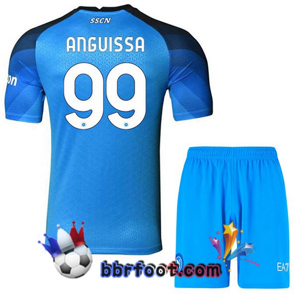 Maillot Foot SSC Naples (Anguissa 99) Enfant Domicile Bleu 2022/2023