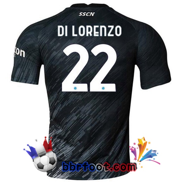 Maillot Foot SSC Naples (Di Lorenzo 22) Third Noir 2022/2023