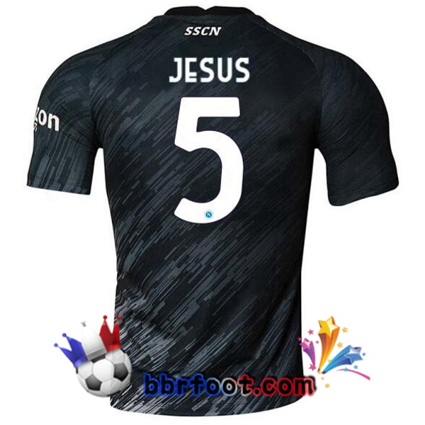 Maillot Foot SSC Naples (Jesus 5) Third Noir 2022/2023
