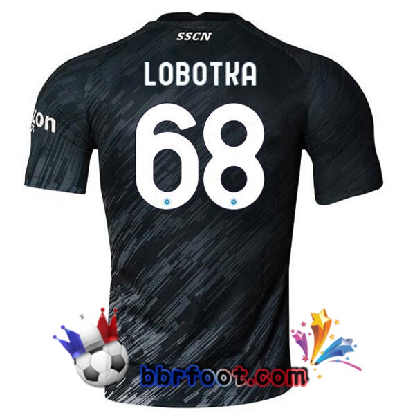 Maillot Foot SSC Naples (Lobotka 68) Third Noir 2022/2023