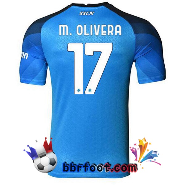 Maillot Foot SSC Naples (M. Olivera 17) Domicile Bleu 2022/2023 Maillot Foot SSC Naples (M. Olivera 17) Domicile Bleu 2022/2023