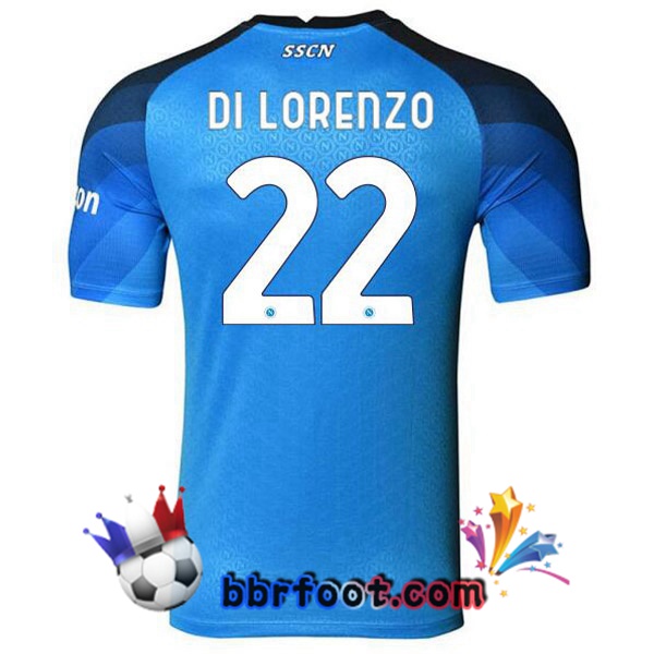 Maillot Foot SSC Naples (Di Lorenzo 22) Domicile Bleu 2022/2023