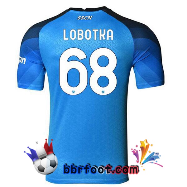 Maillot Foot SSC Naples (Lobotka 68) Domicile Bleu 2022/2023