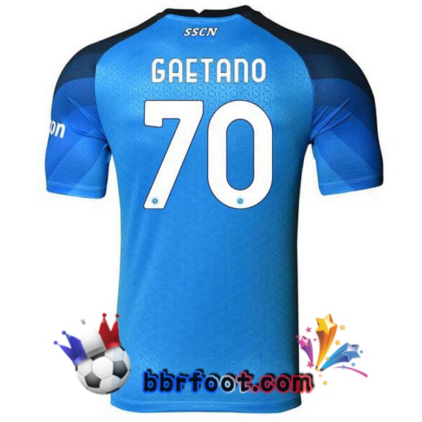 Maillot Foot SSC Naples (Gaetano 70) Domicile Bleu 2022/2023