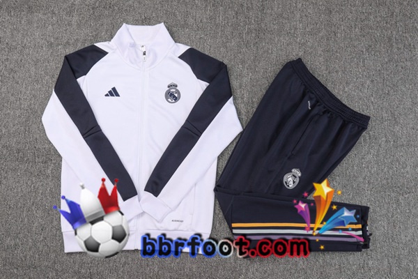 Survetement Foot - Veste Real Madrid Blanc 2023/2024