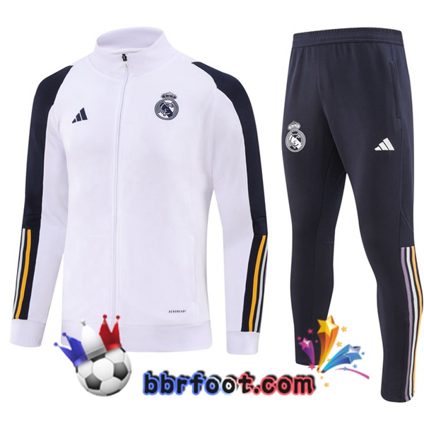 Survetement Foot - Veste Real Madrid Blanc 2023/2024