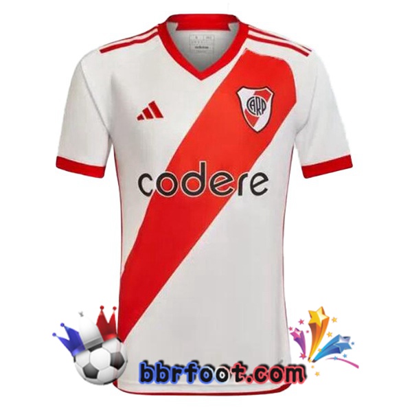 Maillot Foot River Plate Domicile Rouge Blanc 2023/2024