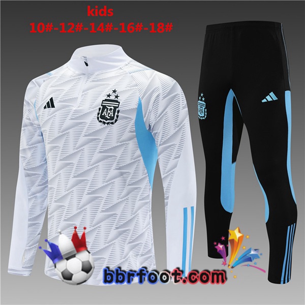 Survetement Foot Argentine Enfant Blanc 2023/2024 Survetement Foot Argentine Enfant Blanc 2023/2024