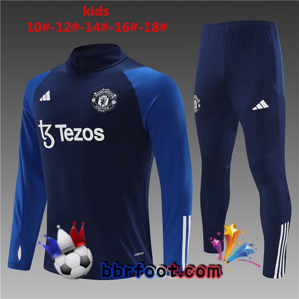Survetement Foot Manchester United Enfant Bleu Royal 2023/2024