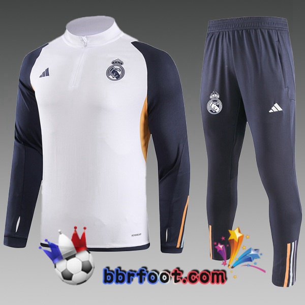 Survetement Foot Real Madrid Enfant Blanc 2023/2024