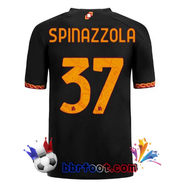 Maillot Foot AS Roma (SPINAZZOLA 37) Third Noir 2023/2024