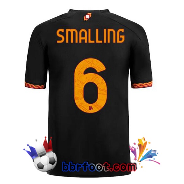 Maillot Foot AS Roma (SMALLING 6) Third Noir 2023/2024