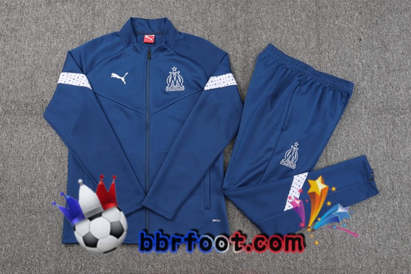 Survetement Foot - Veste Marseille OM Bleu Royal 2023/2024