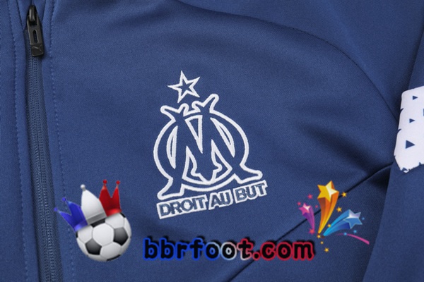 Survetement Foot - Veste Marseille OM Bleu Royal 2023/2024