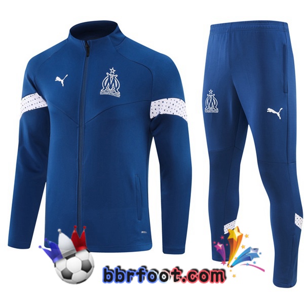 Survetement Foot - Veste Marseille OM Bleu Royal 2023/2024