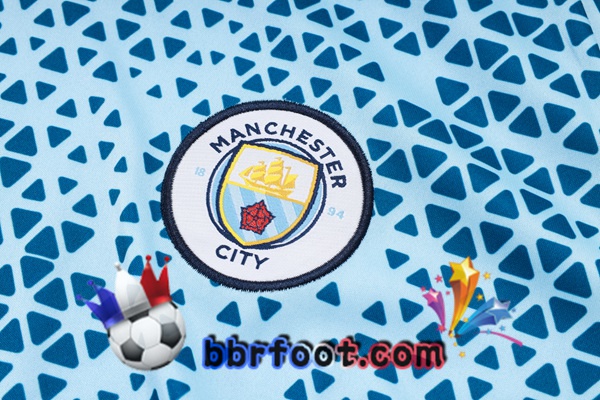 Ensemble Training T-Shirts Manchester City + Shorts Bleu 2023/2024