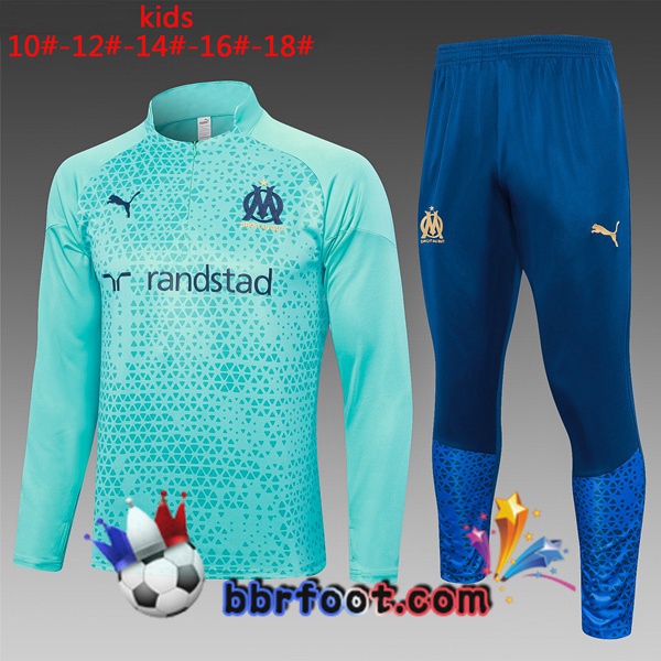 Survetement Foot Marseille OM Enfant Bleu 2023/2024
