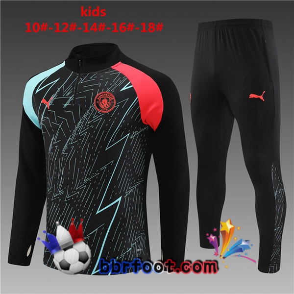 Survetement Foot Manchester City Enfant Noir 2023/2024
