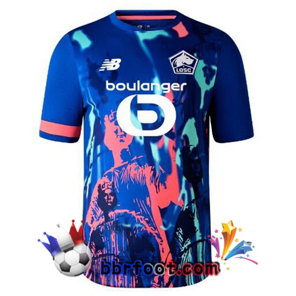 Maillot Foot Lille OSC Quatrieme Bleu 2023/2024
