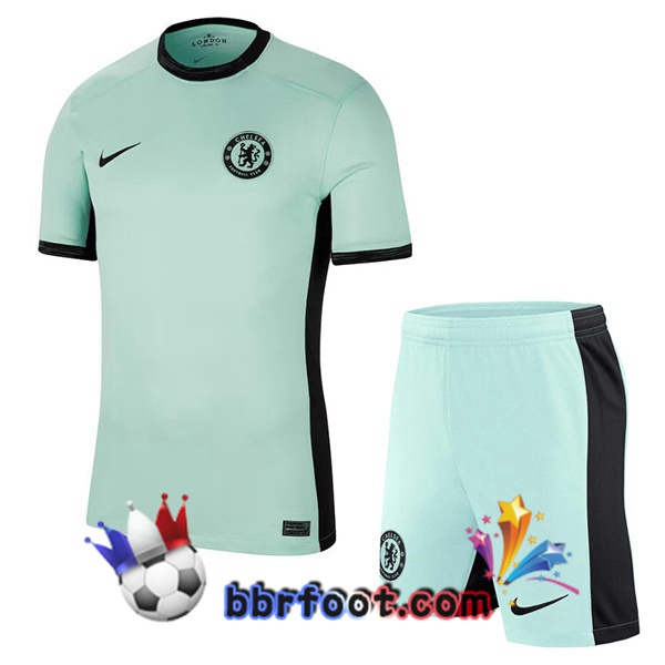 Maillot Foot FC Chelsea Enfant Third Vert 2023/2024