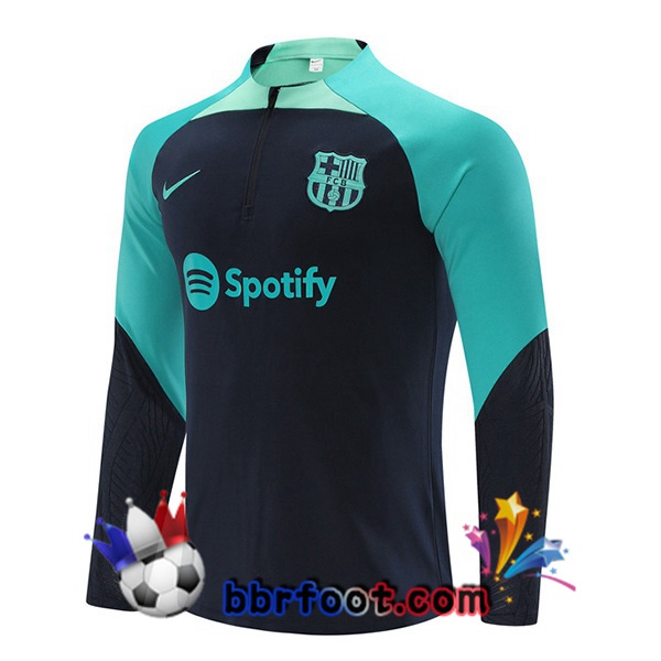 Sweatshirts Homme FC Barcelone Bleu Royal Vert 2023/2024