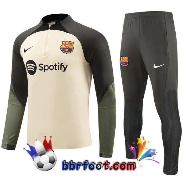 Survetement Foot FC Barcelone Jaune Vert 2023/2024