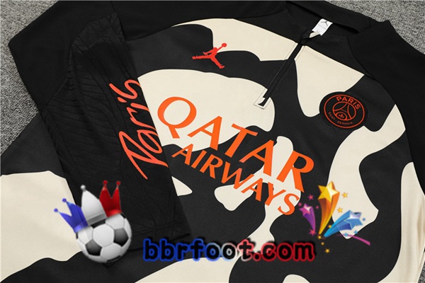 Survetement Foot JORDAN Paris PSG Noir Jaune 2023/2024