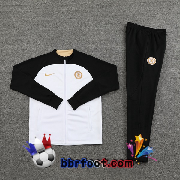 Survetement Foot - Veste FC Chelsea Blanc 2023/2024