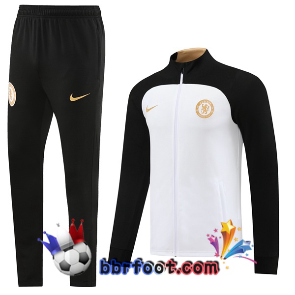 Survetement Foot - Veste FC Chelsea Blanc 2023/2024